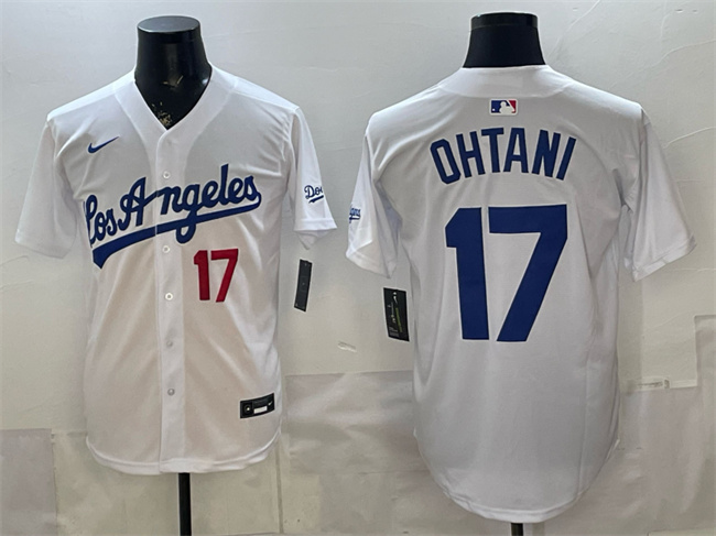 Men's White Los Angeles Dodgers #17 Shohei Ohtani Alternate Stadium Stitched Baseball Jersey